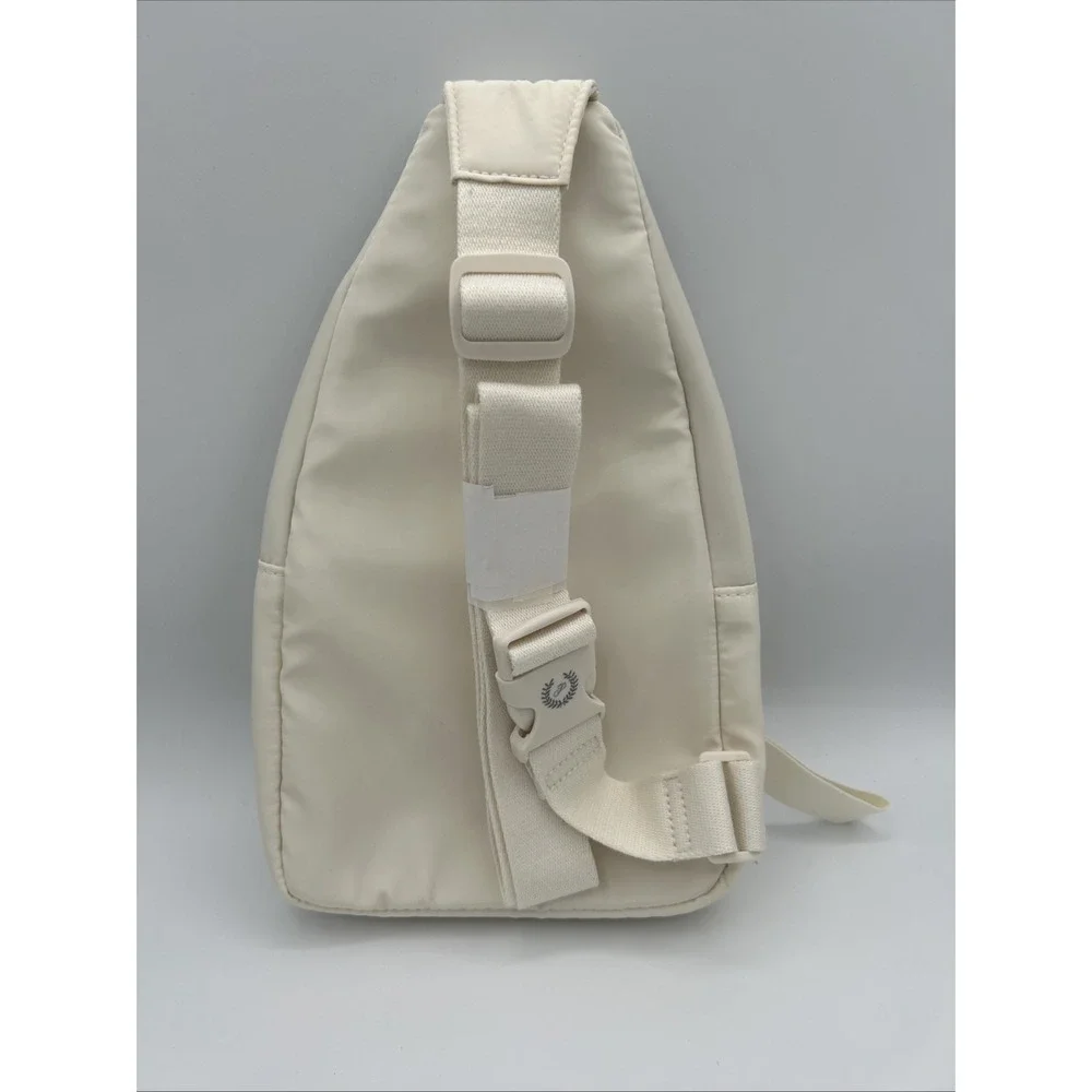 Victoria's Secret PINK Nylon Sling Backpack Bag Small Off White Color NWT